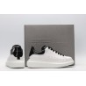 AMQ White &amp; Black Python Oversized Sneakers