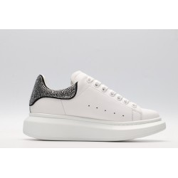 AMQ White &amp; Black Studded Oversized Sneakers