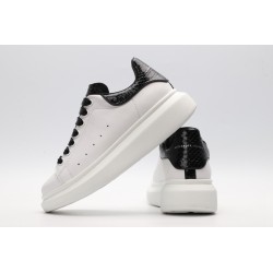 AMQ White &amp; Black Python Oversized Sneakers