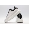 AMQ White &amp; Black Python Oversized Sneakers