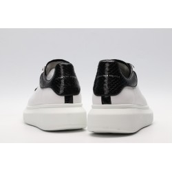 AMQ White &amp; Black Python Oversized Sneakers