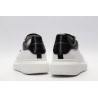 AMQ White &amp; Black Python Oversized Sneakers