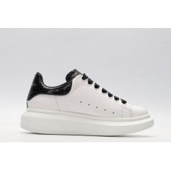 AMQ White &amp; Black Python Oversized Sneakers