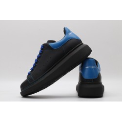 AMQ black oversized sneakers with blue heel