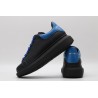 AMQ black oversized sneakers with blue heel