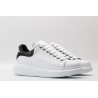 AMQ White calf leather lace-up sneaker