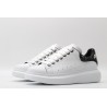 AMQ White calf leather lace-up sneaker