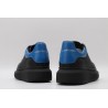 AMQ black oversized sneakers with blue heel