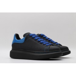 AMQ black oversized sneakers with blue heel