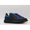 AMQ black oversized sneakers with blue heel