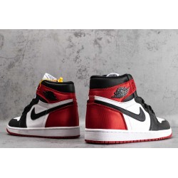 AJ 1 Retro High Satin Black Toe