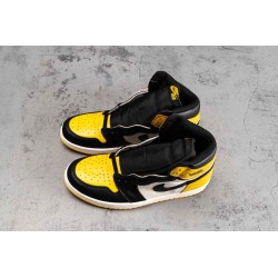 AJ 1 Yellow Toe Black White