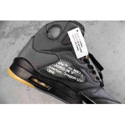 AJ 5 Retro OW Black