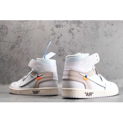 AJ 1 Retro High OW White