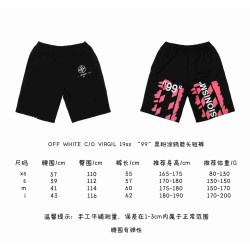 OW C/O VIRGIL 19ss “99” Black-Pink Doodles Arrow Shorts