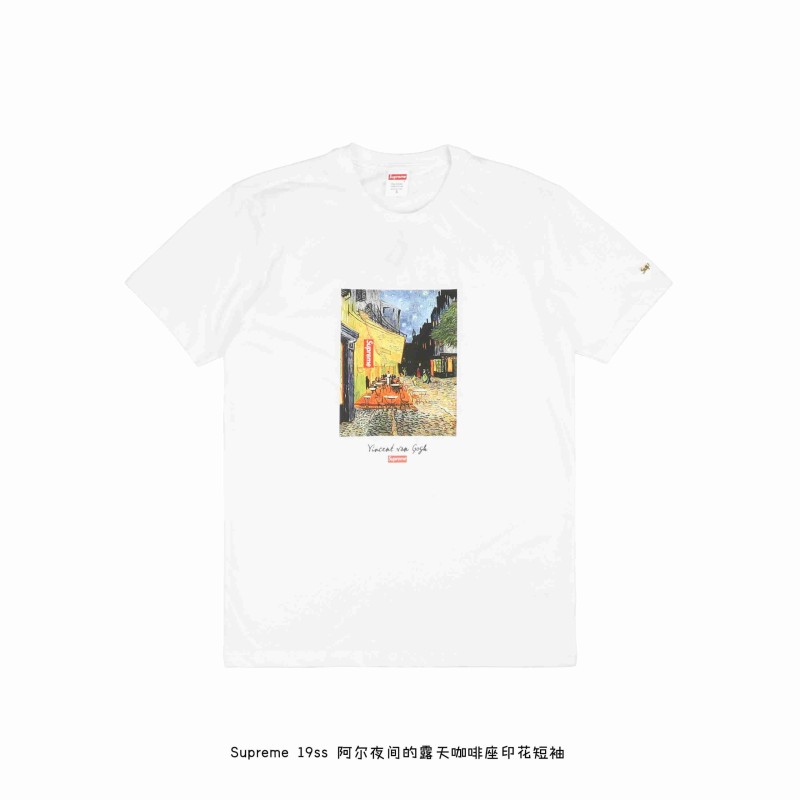 Supreme 19ss the Outdoor Cafe in Arle‘s Night- White