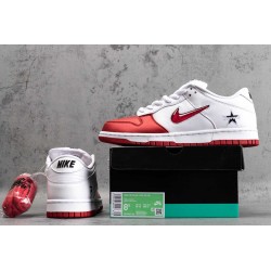 SB Dunk Low Supreme Jewel Swoosh Red