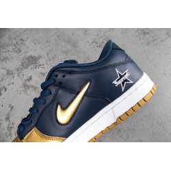 SB Dunk Low Supreme Jewel Swoosh Gold