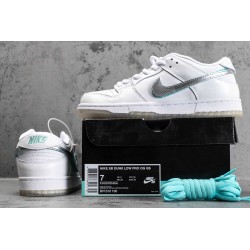 SB Dunk Low Diamond Supply Co White Diamond