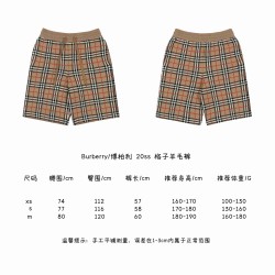 Burberry 20ss Classic Plaid Wool Shorts