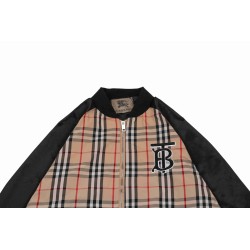 Burberry 19Fw Embroidered \'BT\'  Mismatching Jacket