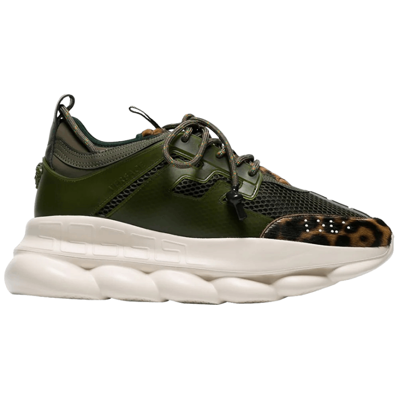 Versace Chain Reaction Olive Leopard