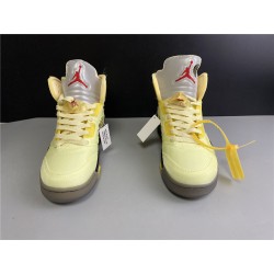 OFF-WHITE x Air Jordan 5 \"Sail\"