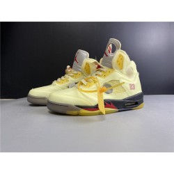 OFF-WHITE x Air Jordan 5 “Sail” (DH8565-100)