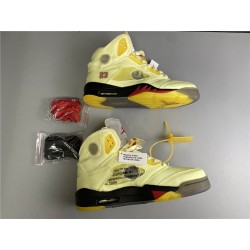 OFF-WHITE x Air Jordan 5 “Sail” (DH8565-100)