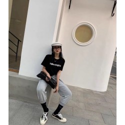 Balenciaga BLCG 20ss short sleeve T-shirt with letters on chest