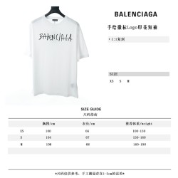 Balenciaga BLCG 20ss hand-painted logo logo printing short sleeve