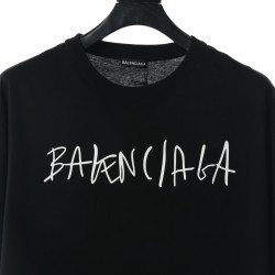 Balenciaga BLCG 20ss hand-painted logo logo printing short sleeve