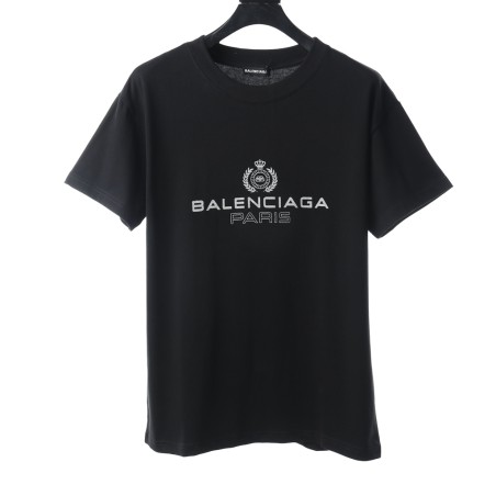 Balenciaga BLCG lock crown wheat ear short os version tee shirt