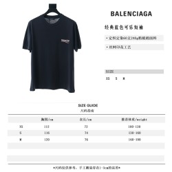 Balenciaga BLCG 20ss classic navy blue cola short sleeve