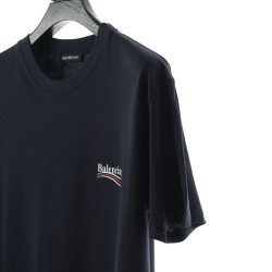 Balenciaga BLCG 20ss classic navy blue cola short sleeve