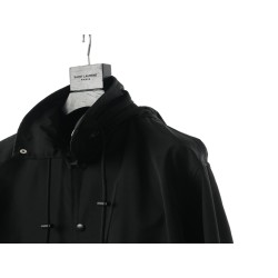 BLCG Logo Back Trench Coat Black