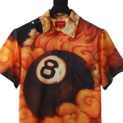 Supreme 19fw Martin Wong8-ball RayonShirt