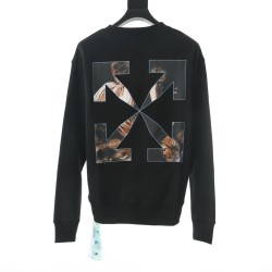 OFF WHITE Oil Painting Round Neck Sweater Black