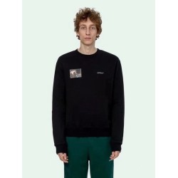 OFF WHITE Oil Painting Round Neck Sweater Black