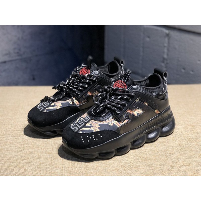 V*ERSACE CHAIN REACTION SNEAKERS BLACK