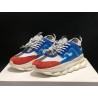 V*ERSACE CHAIN REACTION SNEAKERS BLACK&amp;WHITE&amp;BLUE&amp;RED