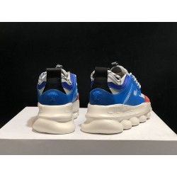 V*ERSACE CHAIN REACTION SNEAKERS BLACK&amp;WHITE&amp;BLUE&amp;RED