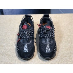 V*ERSACE CHAIN REACTION SNEAKERS BLACK&amp;RED