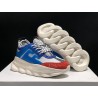 V*ERSACE CHAIN REACTION SNEAKERS BLACK&amp;WHITE&amp;BLUE&amp;RED