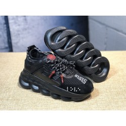 V*ERSACE CHAIN REACTION SNEAKERS BLACK&amp;RED