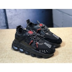 V*ERSACE CHAIN REACTION SNEAKERS BLACK&amp;RED