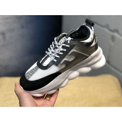 V*ERSACE CHAIN REACTION SNEAKERS BLACK&amp;WHITE&amp;GREY