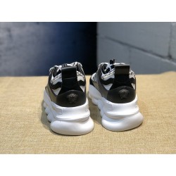 V*ERSACE CHAIN REACTION SNEAKERS BLACK&amp;WHITE&amp;GREY