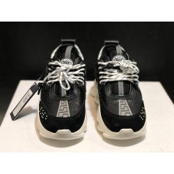 V*ERSACE CHAIN REACTION SNEAKERS BLACK&amp;WHITE&amp;RED