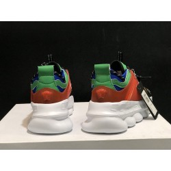 V*ERSACE CHAIN REACTION SNEAKERS BLACK&amp;WHITE&amp;RED&amp;GREEN&amp;BLUE